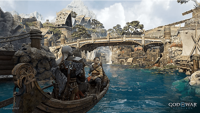 god-of-war-ragnarok-game-kratos-atreus-boat