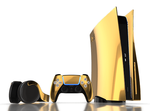 Gold PS5 - 24K Gold PS5 PlayStation 5 DualShock Wireless Controller and Headset Bundle on sale at - PlayStation-Store-Direct.com