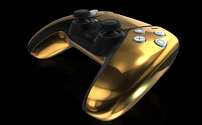 24K Gold PS5 PlayStation 5 DualShock Wireless Controller on sale at - PlayStation-Store-Direct.com